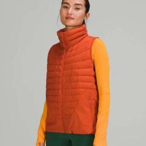Women's Orange Quilted Vest